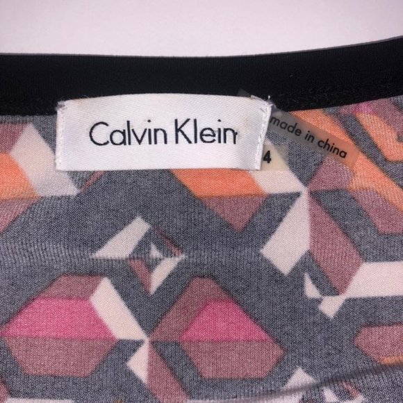 Calvin Klein Stretch Peplum Dress Size 4 - Picture 3 of 4